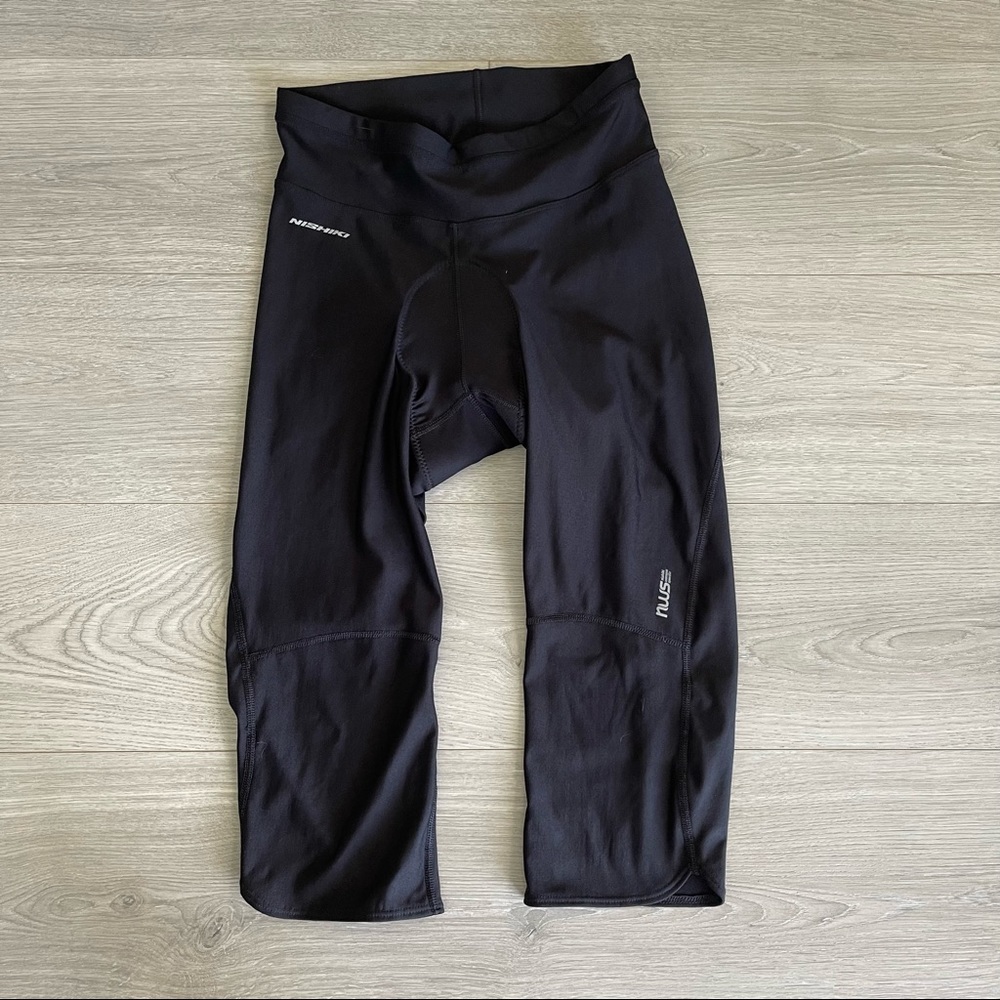 Nishiki Black Padded Cropped Bike Pants M